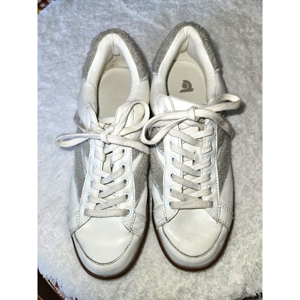Tretorn Mixed Doubles White Taupe Suede Leather Low Top Sneakers Size 8.5
